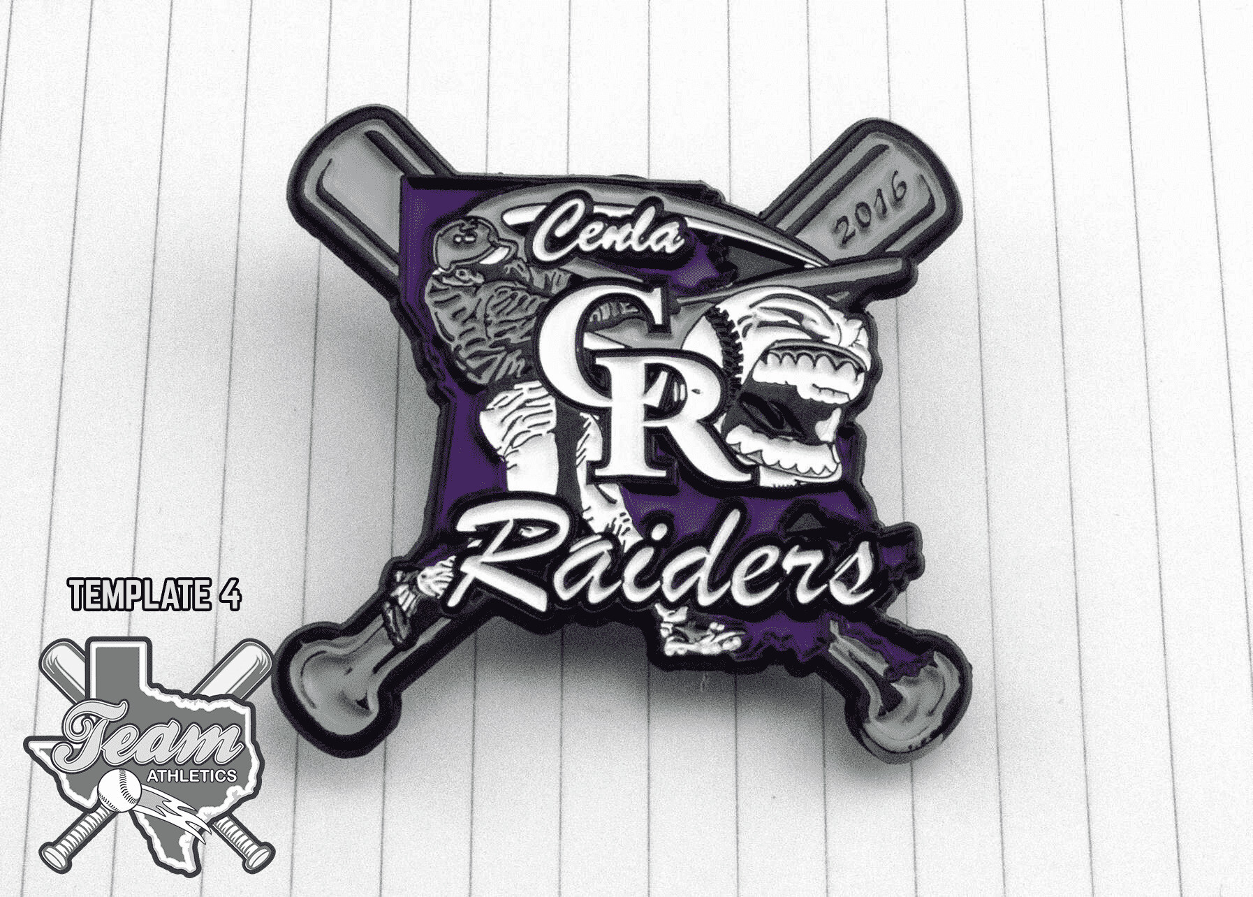 Baseball trading pin design