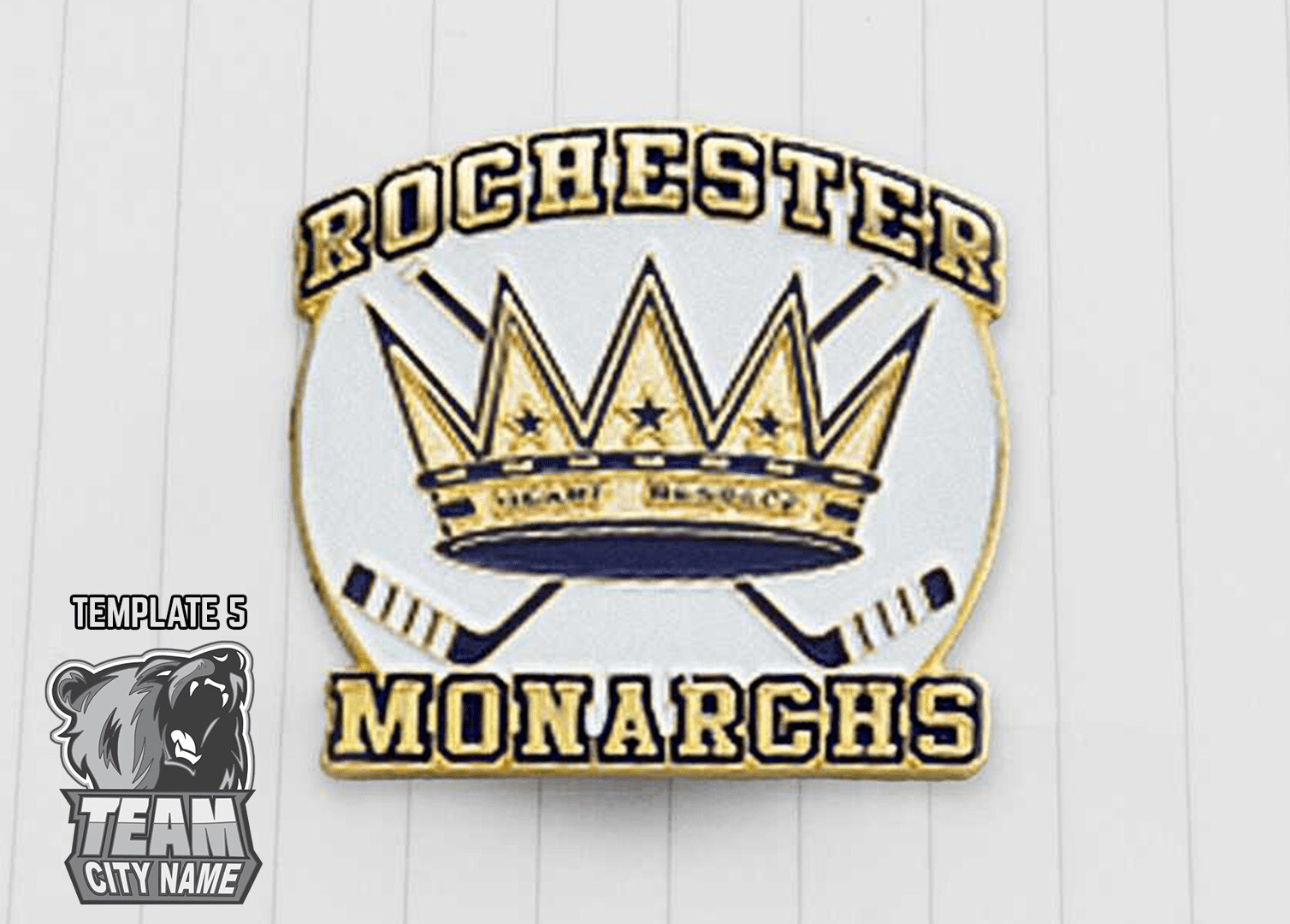 Hockey trading pins with crown