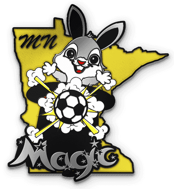Kids soccer trading pin rabbit