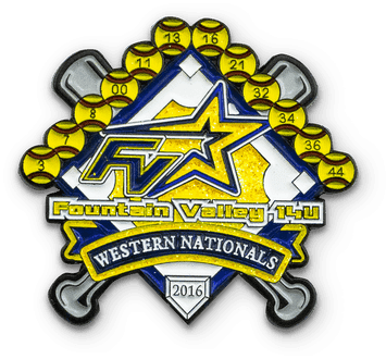 Softball trading pin