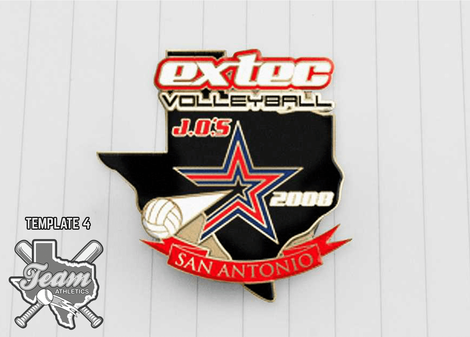 Volleyball team trading pins