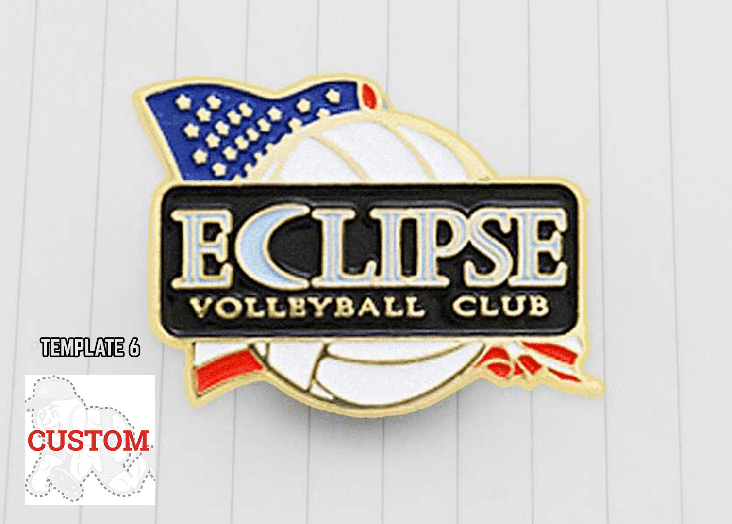 Volleyball trading pin design